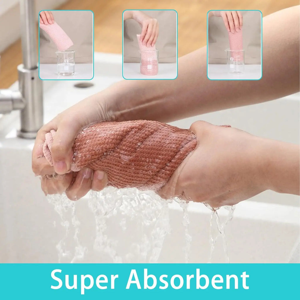 Lint Free Super Absorbent Microfiber Cleaning Cloth for Kitchen Bar Dishes Towels Barista Micofiber Cloths for Espresso Machine