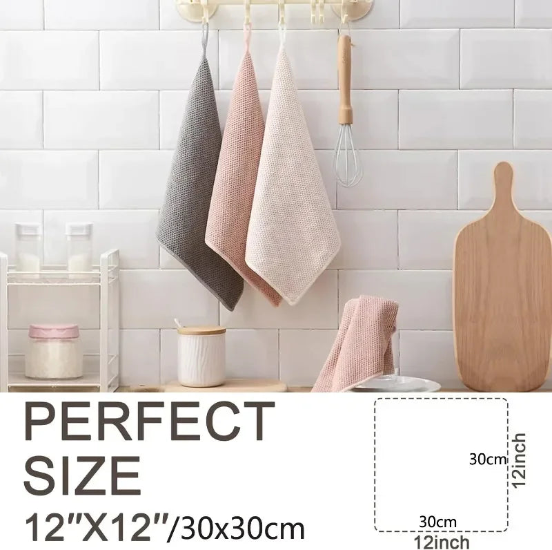 Lint Free Super Absorbent Microfiber Cleaning Cloth for Kitchen Bar Dishes Towels Barista Micofiber Cloths for Espresso Machine