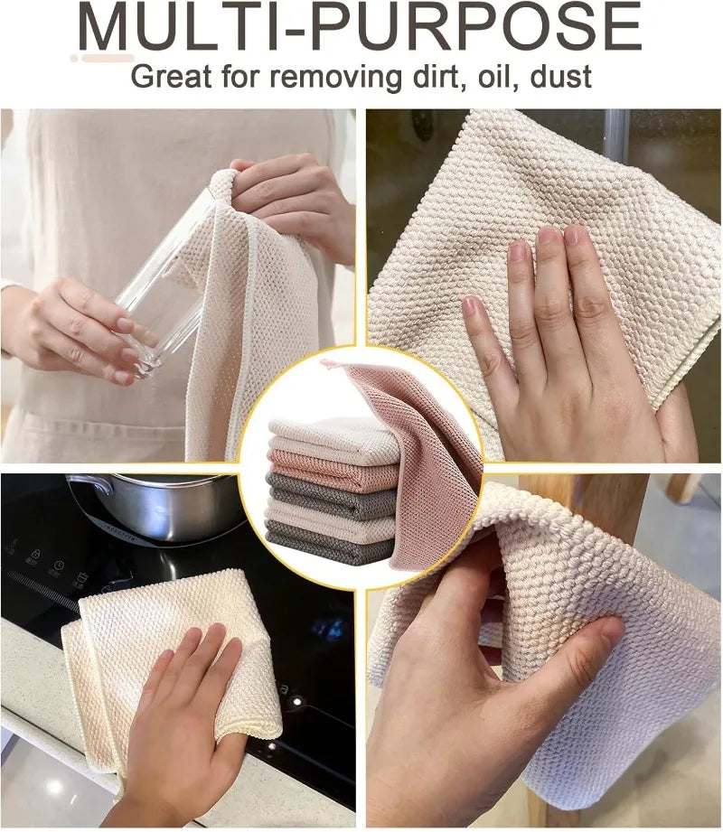 Lint Free Super Absorbent Microfiber Cleaning Cloth for Kitchen Bar Dishes Towels Barista Micofiber Cloths for Espresso Machine